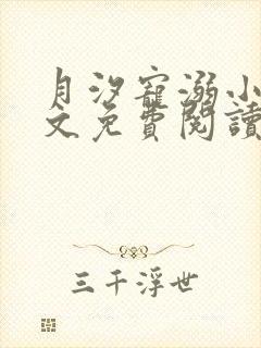 月汐宠溺小说全文免费阅读