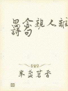 思念亲人离世的诗句