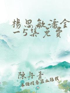 杨思敏潘金莲1一5集免费