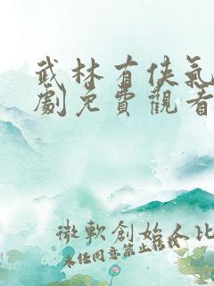 武林有侠气电视剧免费观看全集