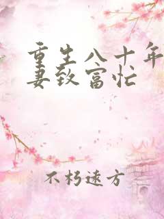 重生八十年代佳妻致富忙