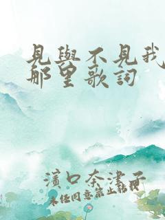 见与不见我都在那里歌词