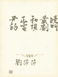 尹正和黄晓明演的电视剧叫什么名字