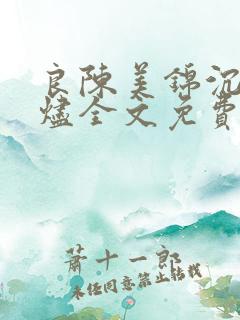 良陈美锦沉香灰烬全文免费阅读