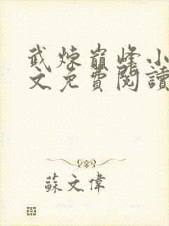 武炼巅峰小说全文免费阅读无弹窗