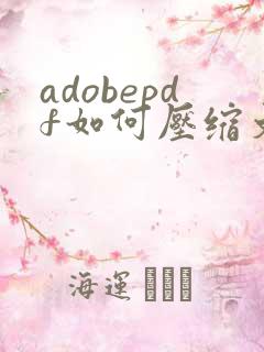 adobepdf如何压缩文件大小