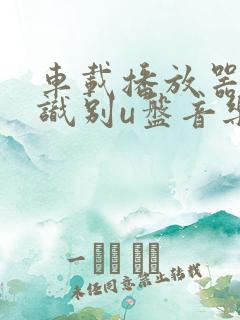 车载播放器无法识别u盘音乐
