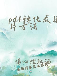pdf转化成图片方法