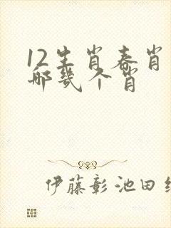 12生肖春肖是哪几个肖