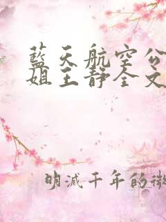 蓝天航空公司空姐王静全文txt