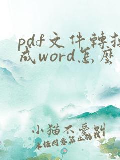 pdf文件转换成word怎么是乱码