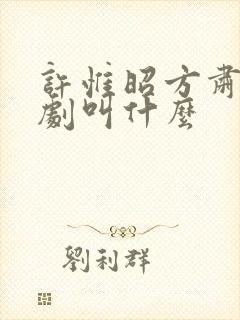 许惟昭方肃礼短剧叫什么
