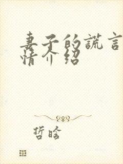 妻子的谎言1剧情介绍
