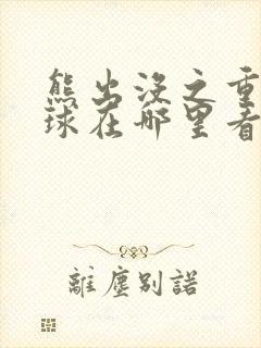 熊出没之重返地球在哪里看