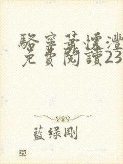 骆宁萧怀沣全文免费阅读23