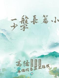 一般长篇小说多少字
