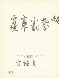 云家小九超皮哒境界划分