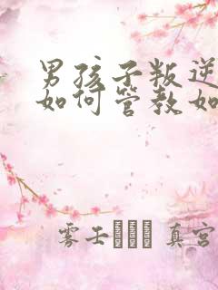男孩子叛逆期该如何管教如何开导