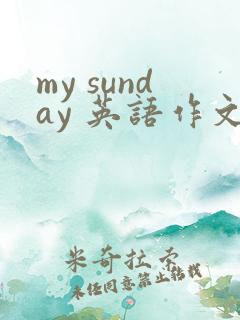 my sunday 英语作文不少于5句话
