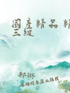 国产精品 精品三级
