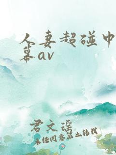 人妻超碰中文字幕av