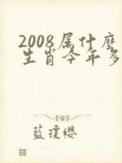 2008属什么生肖今年多大了