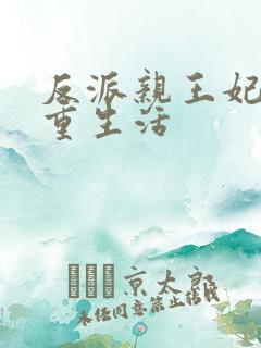 反派亲王妃的双重生活