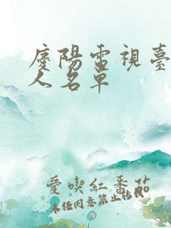 庆阳电视台主持人名单