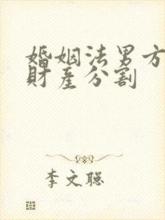 婚姻法男方出轨财产分割