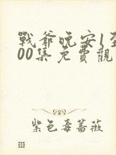 战爷晚安1至100集免费观看