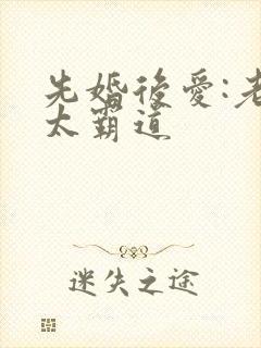 先婚后爱:老公太霸道