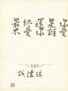 最终还是你,我不爱你谁爱你是什么歌