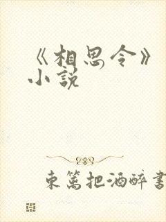 《相思令》原著小说