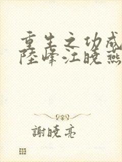 重生之功成名就陆峰江晓燕全本