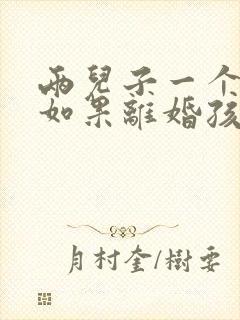 两儿子一个女儿如果离婚孩子怎么判