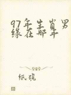 97年生肖男姻缘在哪年