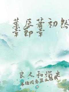 叶辰萧初然最新章节章