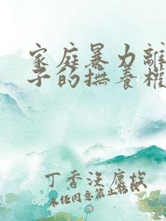 家庭暴力离婚孩子的抚养权问题