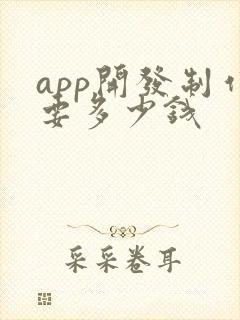 app开发制作要多少钱