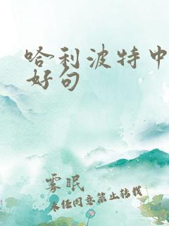 哈利波特中好词好句