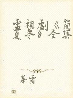 电视剧《简言的夏冬》全集免费观看