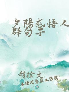 夕阳感悟人生精辟句子