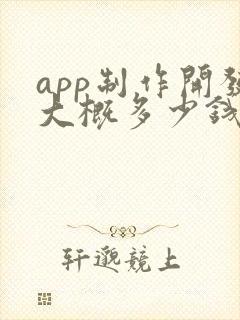 app制作开发大概多少钱