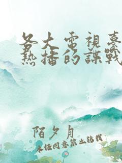 各大电视台正在热播的谍战剧