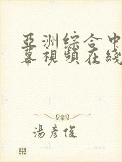 亚洲综合中文字幕视频在线