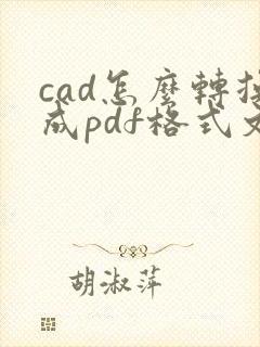 cad怎么转换成pdf格式文件