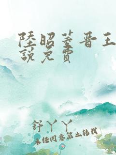 陆昭菱晋王的小说免费