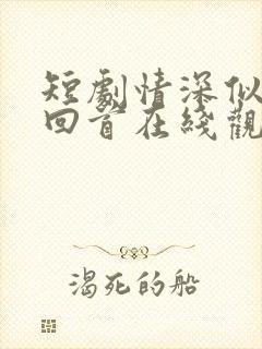 短剧情深似海难回首在线观看