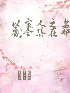 以家人之名电视剧全集在哪里看