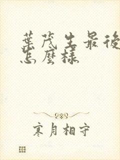 叶茂生最后结局怎么样